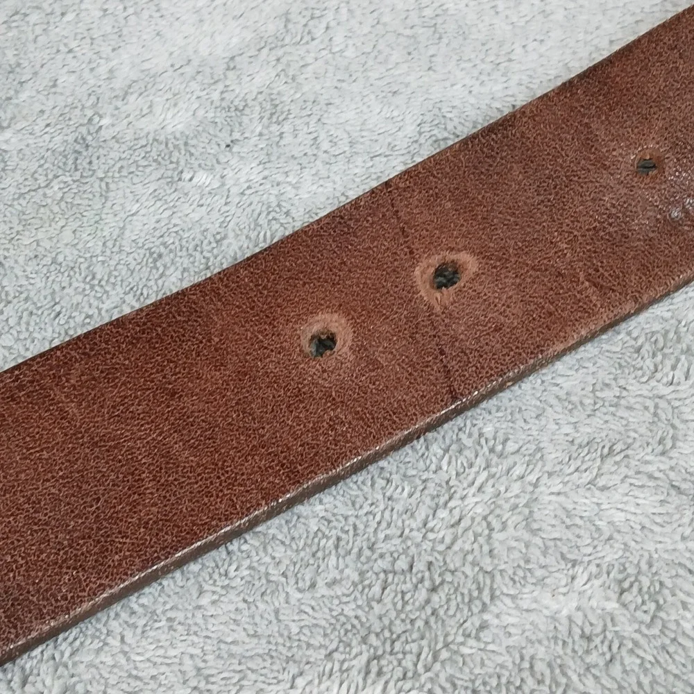 Justin Belt Mens 36 232BR Texas Longhorn Trophy Buckle Brown Top Grain Leather